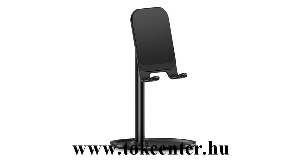 USAMS asztali tartó (alumínium, univerzális, állítható, hordozható, tablethez is használható) FEKETE