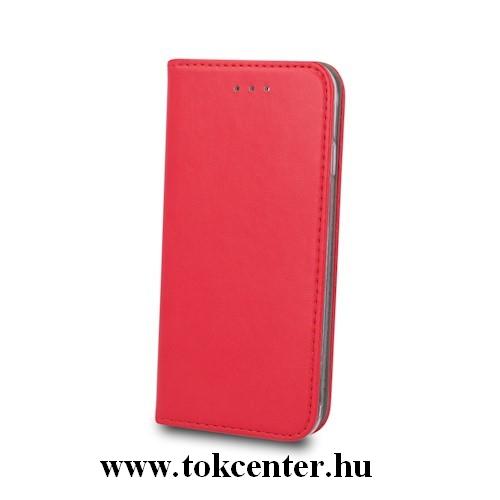 Samsung Galaxy A10 (SM-A105F) Tok álló, bőr hatású (FLIP, oldalra nyíló, asztali tartó funkció) PIROS