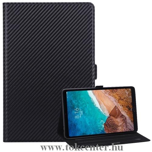 Huawei MediaPad M6 10.8 LTE /Huawei MediaPad M6 10.8 WIFI Tok álló, bőr hatású (FLIP, oldalra nyíló, asztali tartó funkció, karbon minta) FEKETE