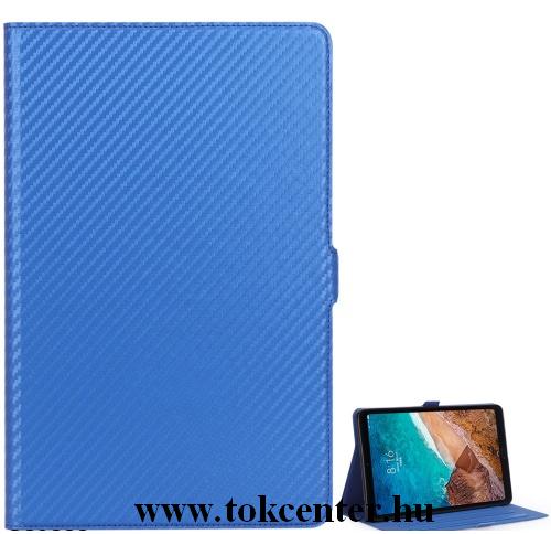 Huawei MediaPad M6 10.8 LTE /Huawei MediaPad M6 10.8 WIFI Tok álló, bőr hatású (FLIP, oldalra nyíló, asztali tartó funkció, karbon minta) KÉK
