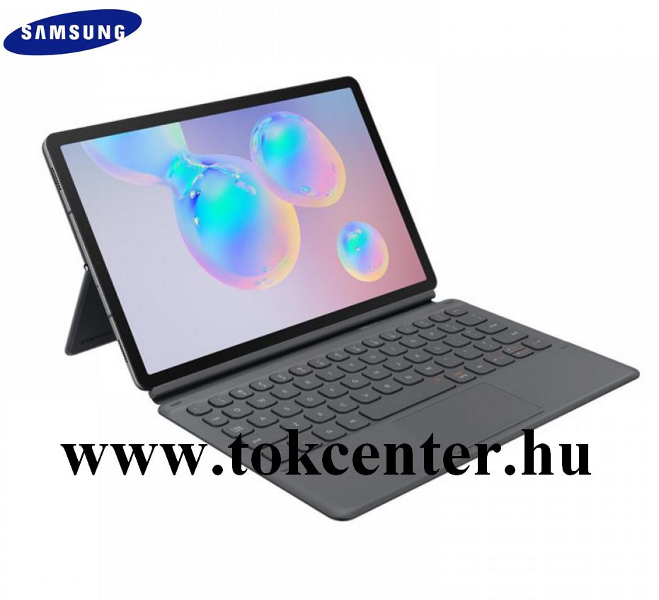 Samsung Galaxy Tab S6 10.5 LTE (SM-T865) /Samsung Galaxy Tab S6 10.5 WIFI (SM-T860) BLUETOOTH billentyűzet (asztali tartó funkció, QWERTY, angol nyelvű, érintőceruza tartó) SZÜRKE (EF-DT860BJEG)