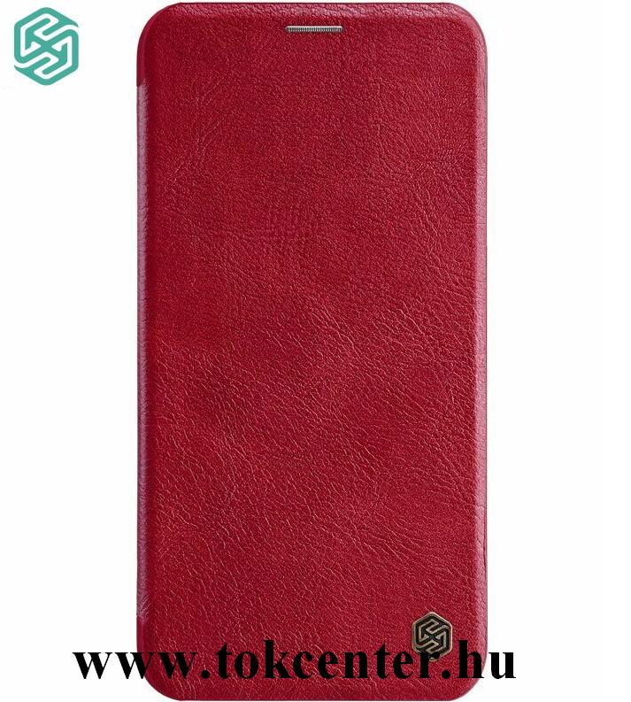 Apple iPhone 11 Pro Max NILLKIN QIN tok álló, bőr hatású (FLIP, oldalra nyíló, bankkártya tartó) PIROS