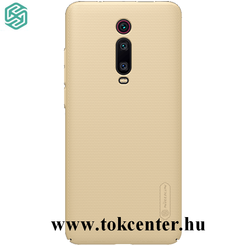 Xiaomi Mi 9T (Mi 9T Pro) NILLKIN SUPER FROSTED műanyag telefonvédő (gumírozott, érdes felület + asztali tartó) ARANY