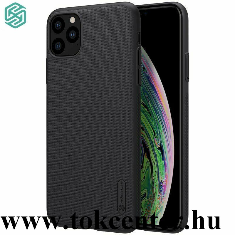 Apple iPhone 11 Pro NILLKIN SUPER FROSTED műanyag telefonvédő (gumírozott, érdes felület + asztali tartó) FEKETE