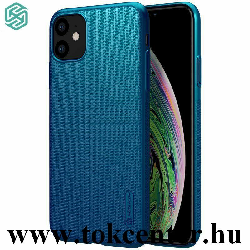 Apple iPhone 11 NILLKIN SUPER FROSTED műanyag telefonvédő (gumírozott, érdes felület + asztali tartó) SÖTÉTKÉK