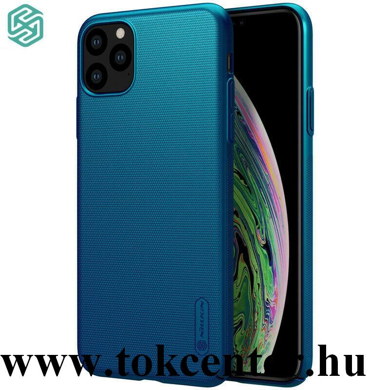 Apple iPhone 11 Pro NILLKIN SUPER FROSTED műanyag telefonvédő (gumírozott, érdes felület + asztali tartó) SÖTÉTKÉK