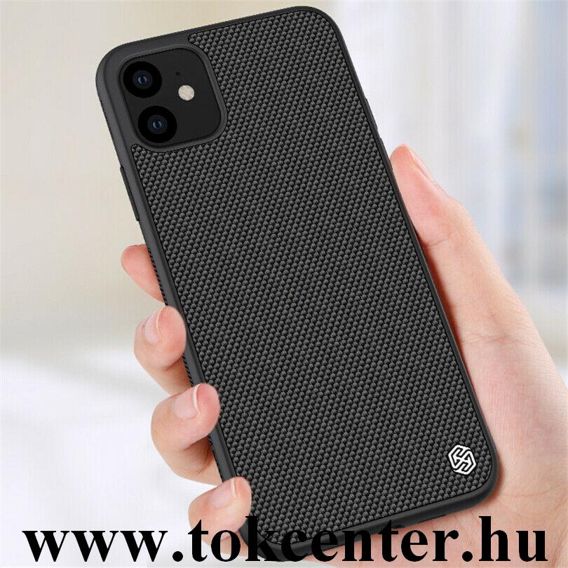 Apple iPhone 11 NILLKIN TEXTURED műanyag telefonvédő (szilikon keret, 3D minta) FEKETE