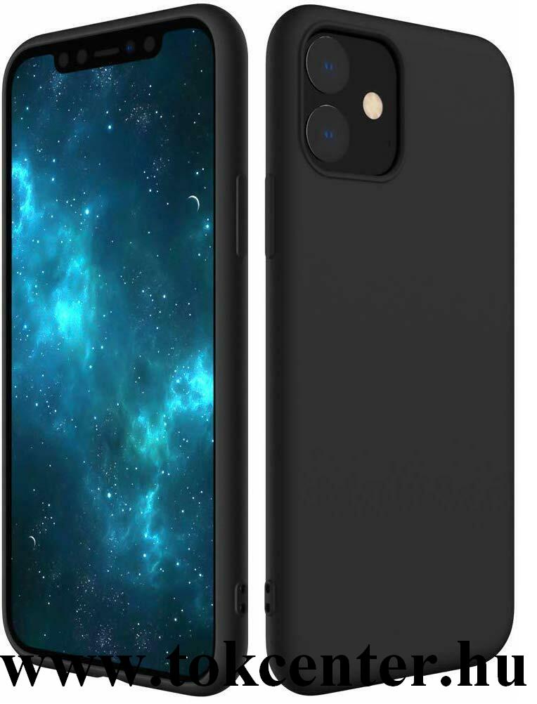 Apple iPhone 11 Szilikon telefonvédő (matt) FEKETE