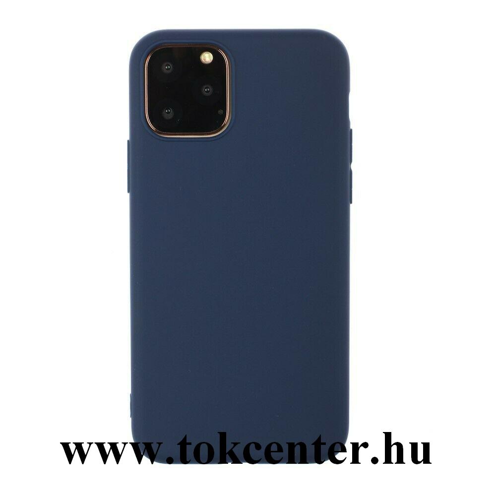 Apple iPhone 11 Pro Szilikon telefonvédő (matt) SÖTÉTKÉK