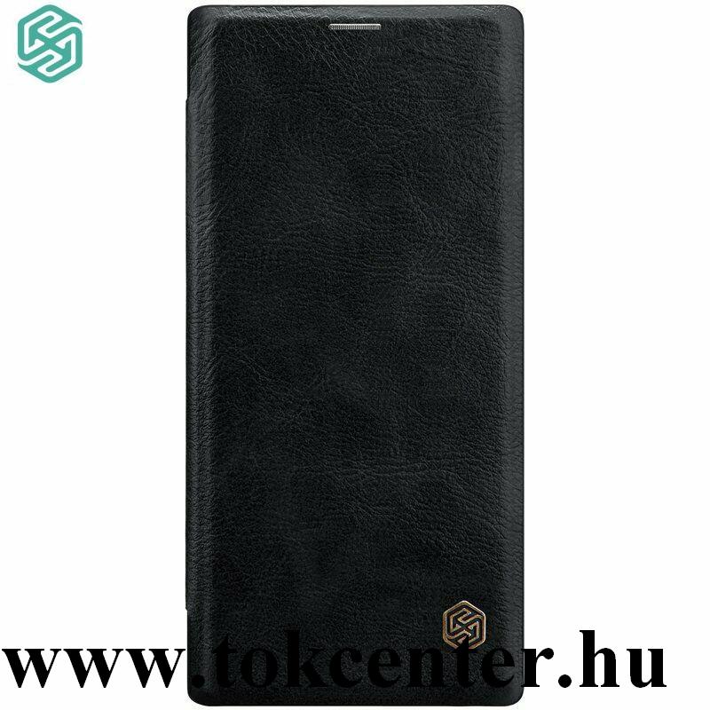 Samsung Galaxy Note 10 NILLKIN QIN tok álló, bőr (FLIP, oldalra nyíló, bankkártya tartó) FEKETE