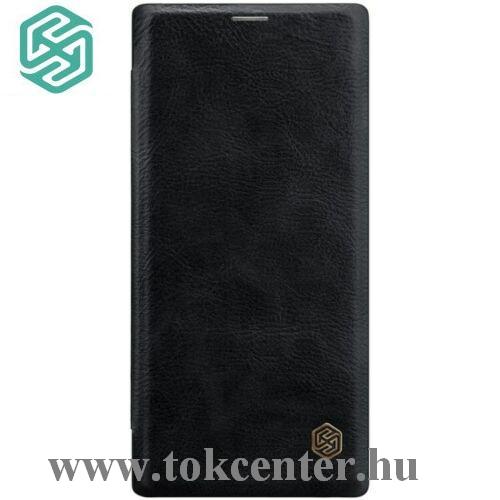 Samsung Galaxy Note 10 Plus NILLKIN QIN tok álló, bőr (FLIP, oldalra nyíló, bankkártya tartó) FEKETE