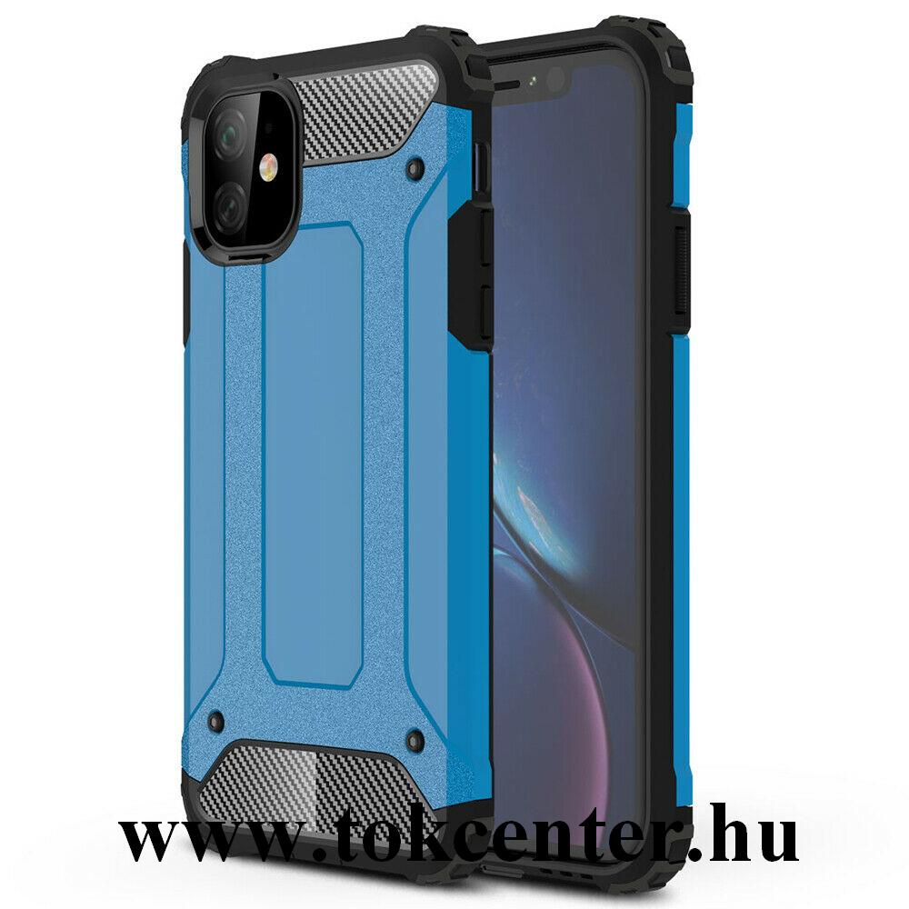 Apple iPhone 11 Defender műanyag telefonvédő (közepesen ütésálló, légpárnás sarok, szilikon belső, fémhatás) VILÁGOSKÉK