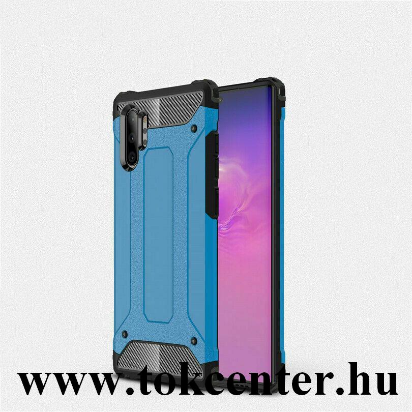Samsung Galaxy Note 10 Plus (SM-N975F) Defender műanyag telefonvédő (közepesen ütésálló, légpárnás sarok, szilikon belső, fémhatás) VILÁGOSKÉK