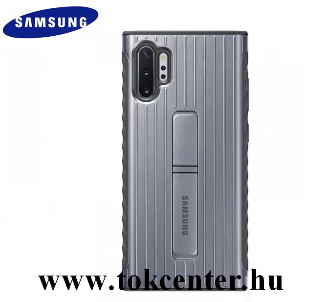 Samsung Galaxy Note 10 (SM-N970F) Műanyag telefonvédő (dupla rétegű, kitámasztó) SZÜRKE (EF-RN970CSEG)