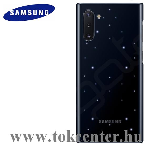 Samsung Galaxy Note 10 (SM-N970F) Műanyag telefonvédő (ultravékony, hívás és üzenetjelző funkció, LED világítás) FEKETE (EF-KN970CBEG)