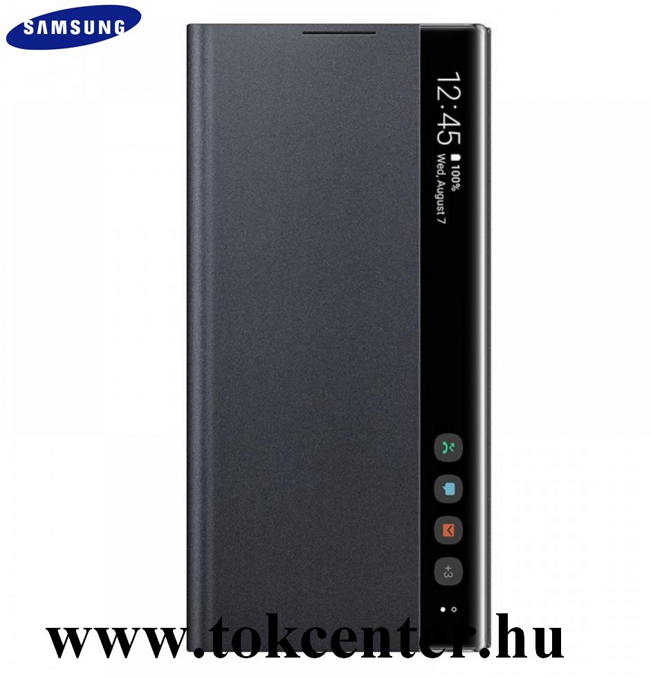 Samsung Galaxy Note 10 (SM-N970F) Tok álló (aktív flip, oldalra nyíló, Clear View Cover) FEKETE (EF-ZN970CBEG)