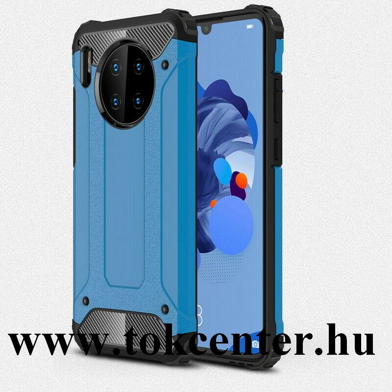 Huawei Mate 30 Defender műanyag telefonvédő (közepesen ütésálló, légpárnás sarok, szilikon belső, fémhatás) VILÁGOSKÉK