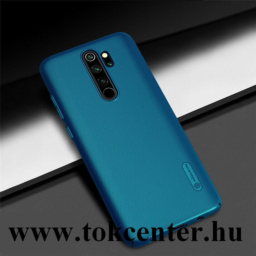 Xiaomi Redmi Note 8 Pro NILLKIN SUPER FROSTED műanyag telefonvédő (gumírozott, érdes felület + asztali tartó) SÖTÉTKÉK