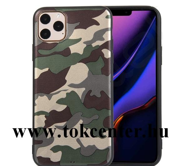 Apple iPhone 11 Pro Szilikon telefonvédő (terep minta) ZÖLD