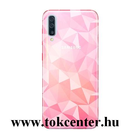 Samsung Galaxy A30s (SM-A307F) /Samsung Galaxy A50 (SM-A505F) Telefonvédő gumi / szilikon (3D, gyémánt minta) RÓZSASZÍN