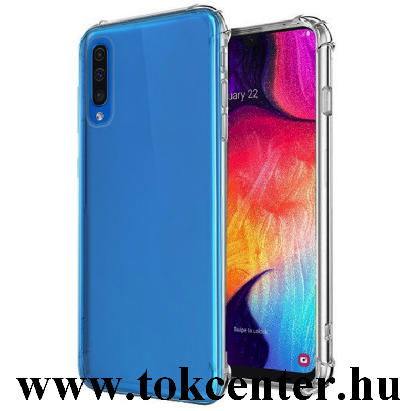 Samsung Galaxy A30s (SM-A307F) /Samsung Galaxy A50 (SM-A505F) Telefonvédő gumi / szilikon (légpárnás keret) ÁTLÁTSZÓ	