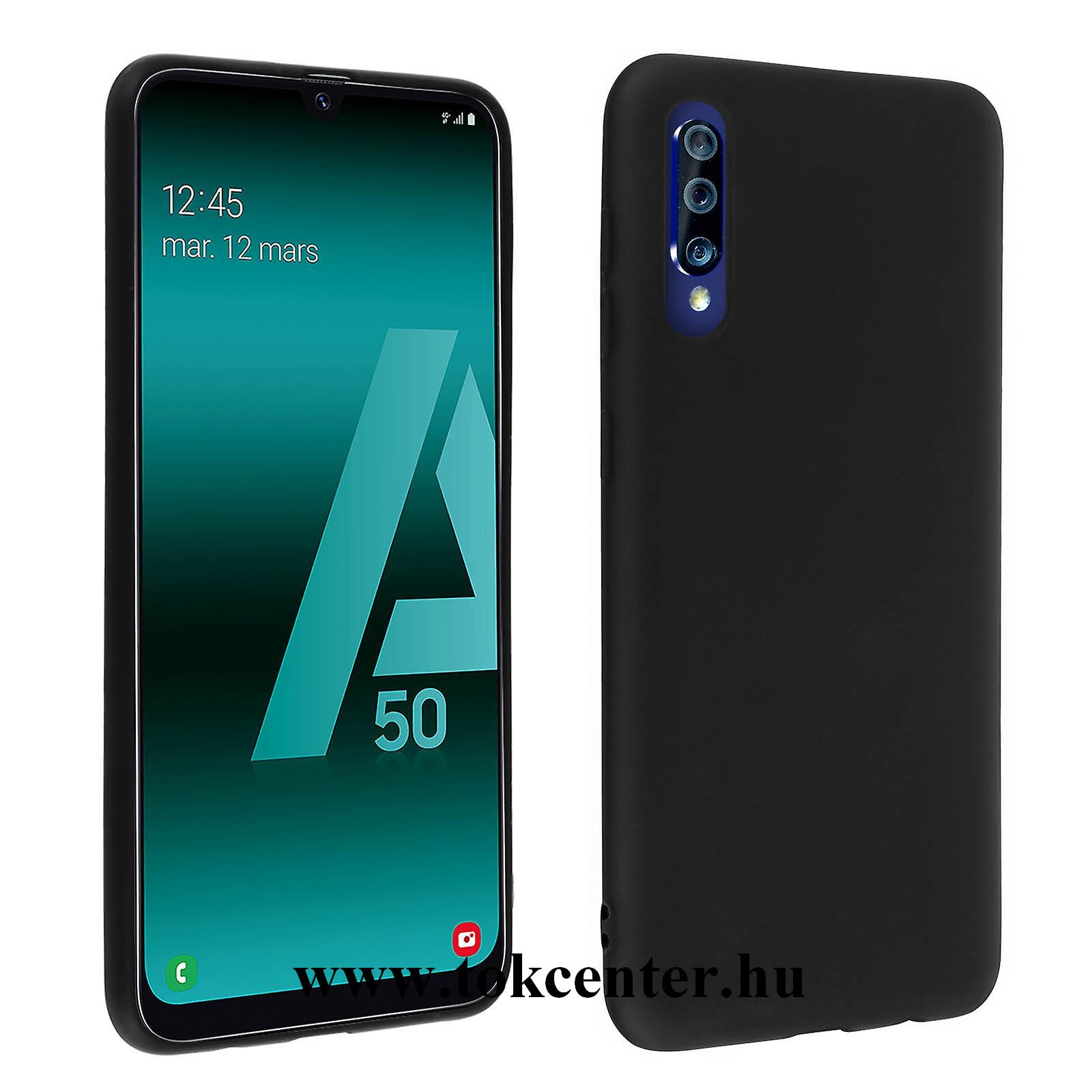 Samsung Galaxy A30s (SM-A307F) /Samsung Galaxy A50 (SM-A505F) Telefonvédő gumi / szilikon (matt) FEKETE	