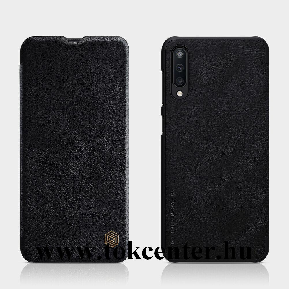 Samsung Galaxy A30s (SM-A307F) /Samsung Galaxy A50 (SM-A505F) NILLKIN QIN tok álló, bőr (FLIP, oldalra nyíló, bankkártya tartó) FEKETE