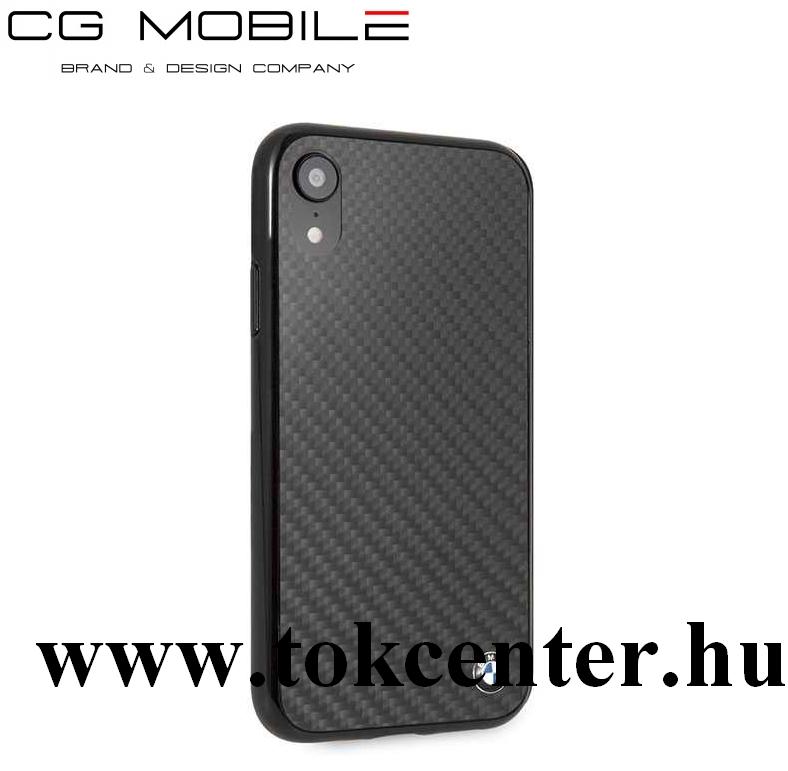 Apple iPhone XR 6.1 BMW SIGNATURE műanyag telefonvédő (karbon minta) FEKETE