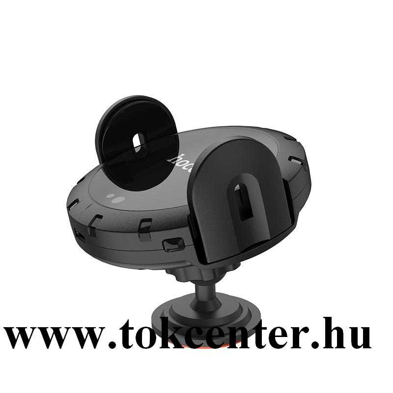 HOCO CA35 Lite autós tartó (műszerfalra, teleszkópos, QI Wireless, vezeték nélküli töltés, gyorstöltés támogatás) FEKETE