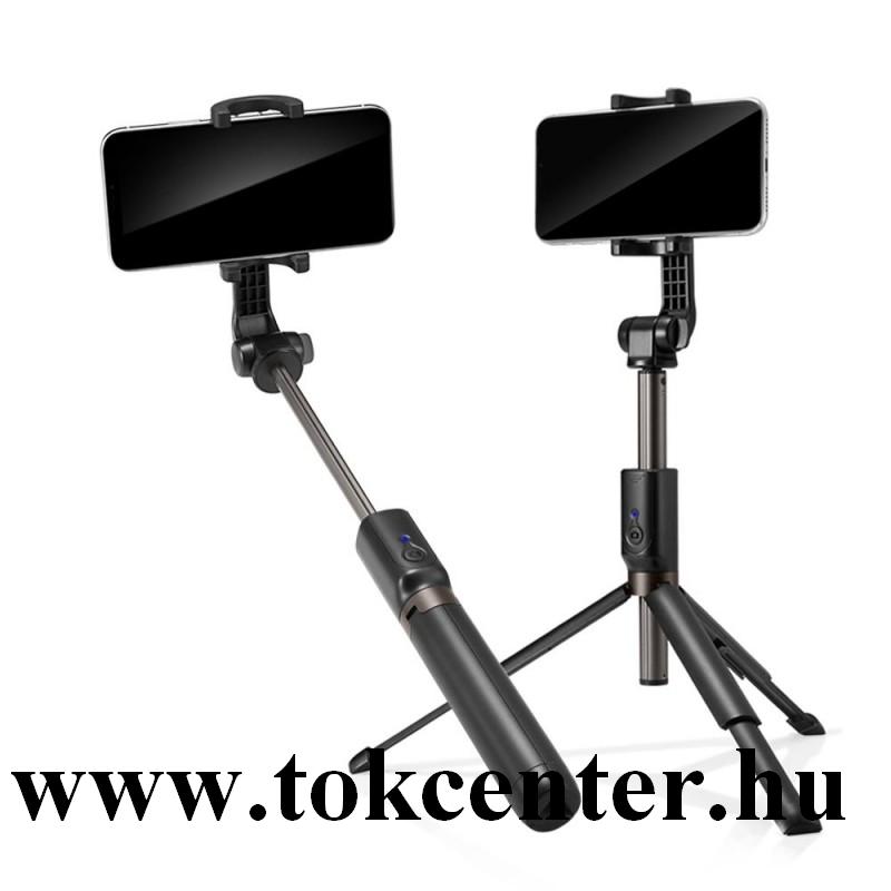 SPIGEN szelfibot (univerzális, tripod állvány, vezetéknélküli, 20-95 cm nyél) FEKETE