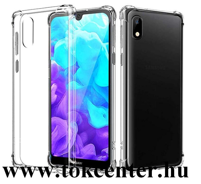 Honor 8S (2019) / Honor 8S (2020) / Huawei Y5 (2019) Szilikon telefonvédő (közepesen ütésálló, légpárnás sarok) ÁTLÁTSZÓ
