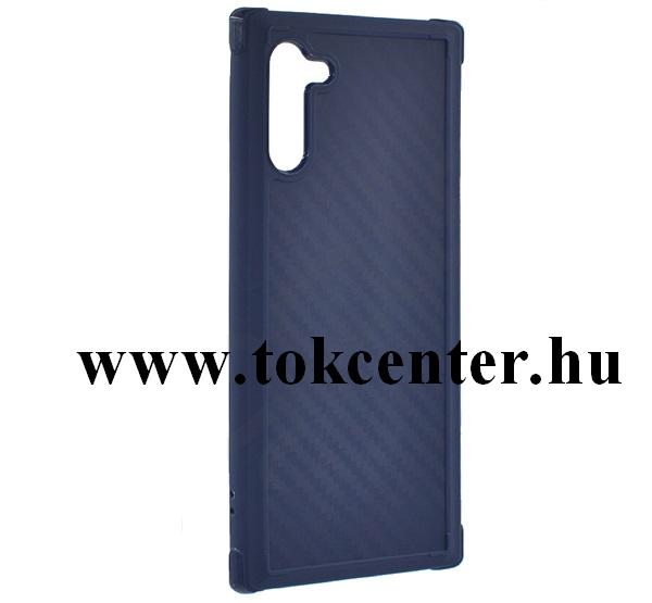Samsung Galaxy Note 10 (SM-N970F) ROAR ARMOR CARBON szilikon telefonvédő (közepesen ütésálló, légpárnás sarok, karbon minta) KÉK