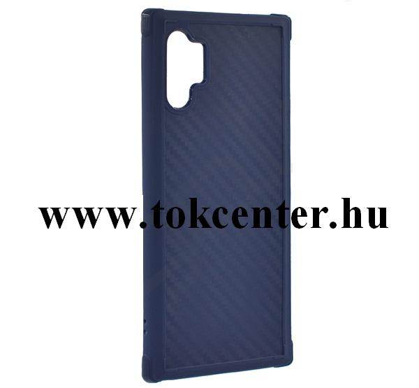 Samsung Galaxy Note 10 Plus (SM-N975F) ROAR ARMOR CARBON szilikon telefonvédő (közepesen ütésálló, légpárnás sarok, karbon minta) KÉK