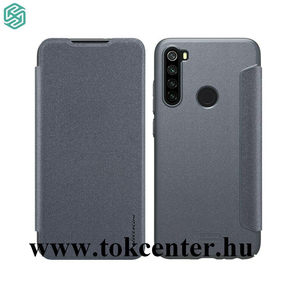 Xiaomi Redmi Note 8 NILLKIN SPARKLE műanyag telefonvédő (mikroszálas bőr hatású flip, oldalra nyíló) FEKETE