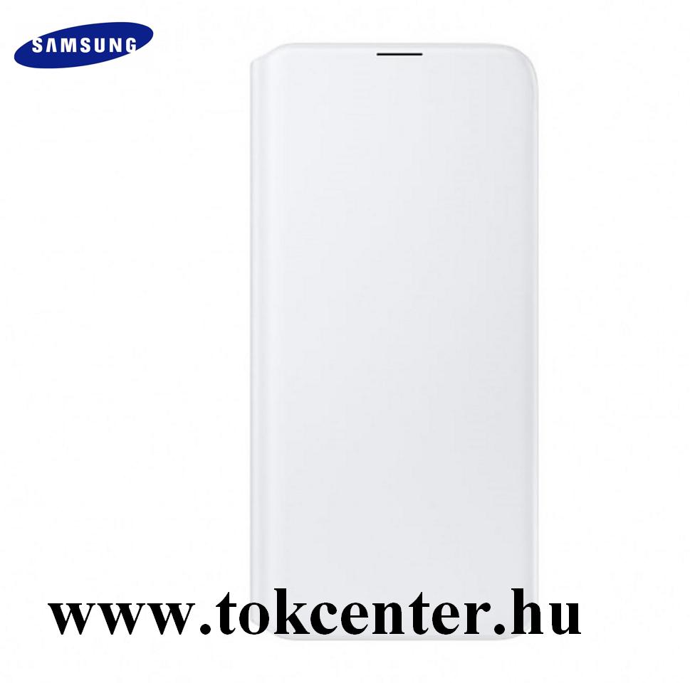 Samsung Galaxy A30s (SM-A307F) Tok álló (aktív flip, oldalra nyíló, bankkártya tartó) FEHÉR (EF-WA307PWE)
