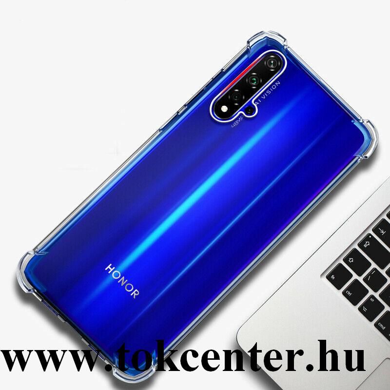 Honor 20 / Huawei Nova 5T Telefonvédő gumi / szilikon (közepesen ütésálló, légpárnás sarok) ÁTLÁTSZÓ
