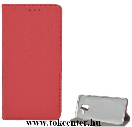 Xiaomi Mi 9T (Mi 9T Pro) Tok álló, bőr hatású (FLIP, oldalra nyíló, asztali tartó funkció) PIROS