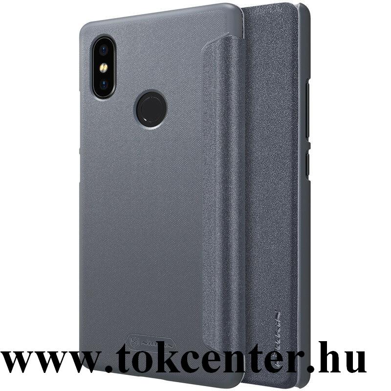 XIAOMI Mi 8 NILLKIN SPARKLE műanyag telefonvédő (bőr flip, oldalra nyíló) FEKETE	