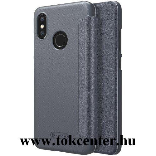 XIAOMI Mi 8 Explorer NILLKIN SPARKLE műanyag telefonvédő (bőr flip, oldalra nyíló) FEKETE	