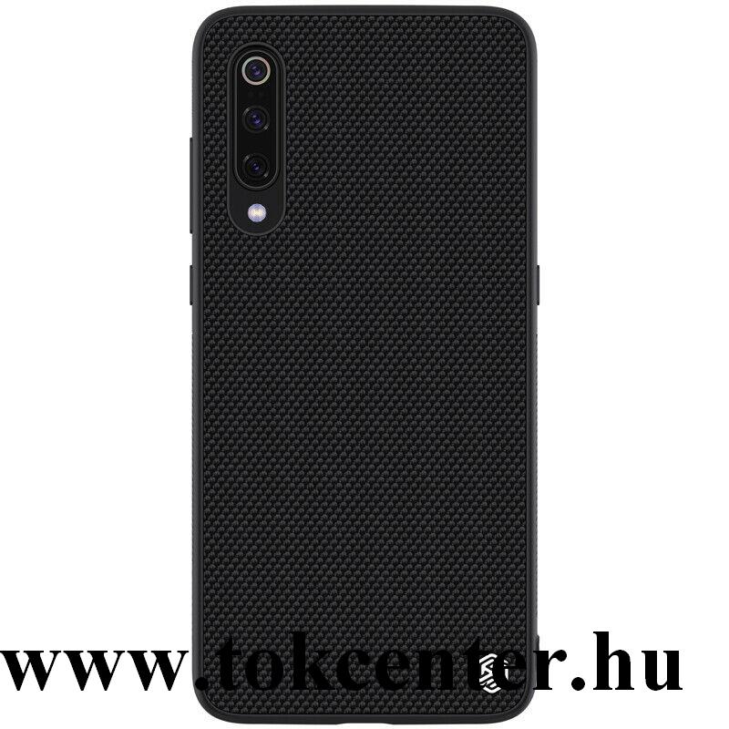 Xiaomi Mi 9 NILLKIN TEXTURED műanyag telefonvédő (szilikon keret, 3D minta) FEKETE
