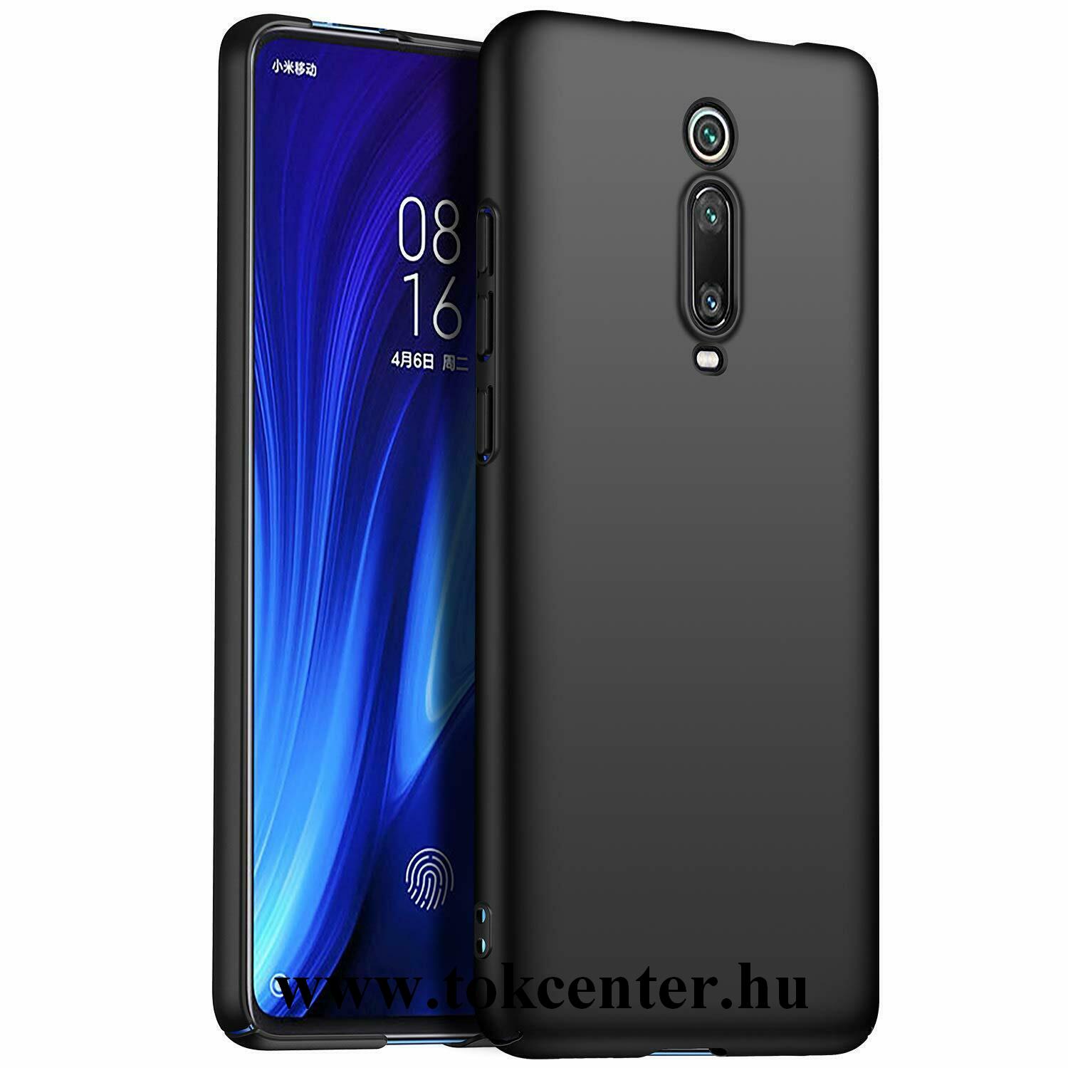 Xiaomi Mi 9T (Mi 9T Pro) Műanyag telefonvédő (gumírozott) FEKETE
