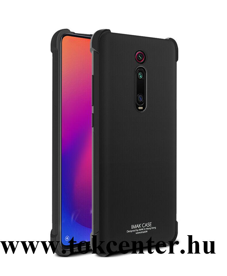 Xiaomi Mi 9T (Mi 9T Pro) IMAK telefonvédő gumi / szilikon (közepesen ütésálló, légpárnás sarok + képernyővédő fólia) FEKETE