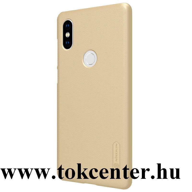 XIAOMI Mi Mix 2S NILLKIN SUPER FROSTED műanyag telefonvédő (gumírozott, érdes felület, képernyővédő fólia, tisztítókendő) ARANY	