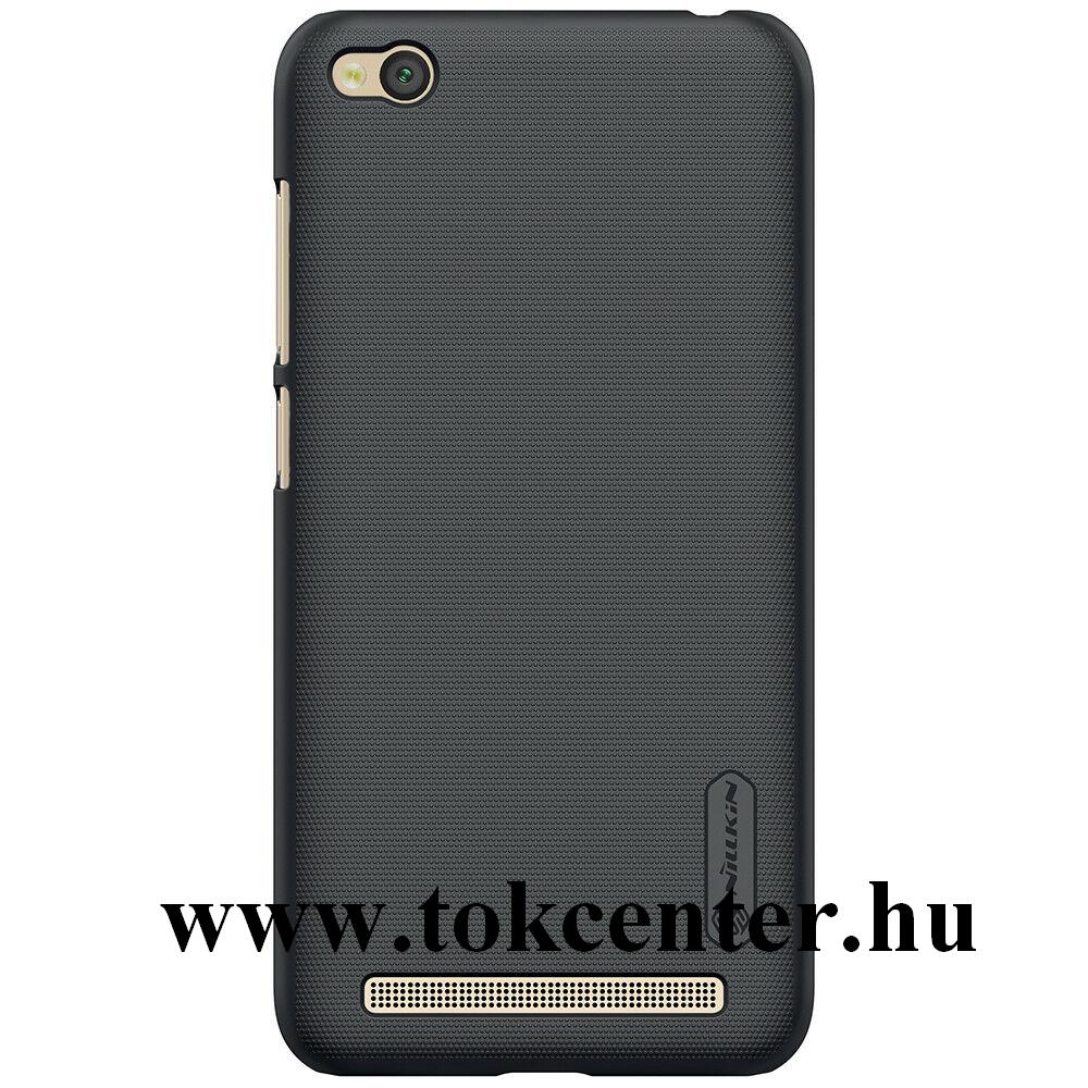 XIAOMI Redmi 5A NILLKIN SUPER FROSTED műanyag telefonvédő (gumírozott, érdes felület, képernyővédő fólia) FEKETE	