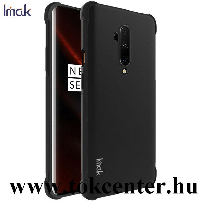 OnePlus 7T Pro IMAK szilikon telefonvédő (közepesen ütésálló, légpárnás sarok) FEKETE