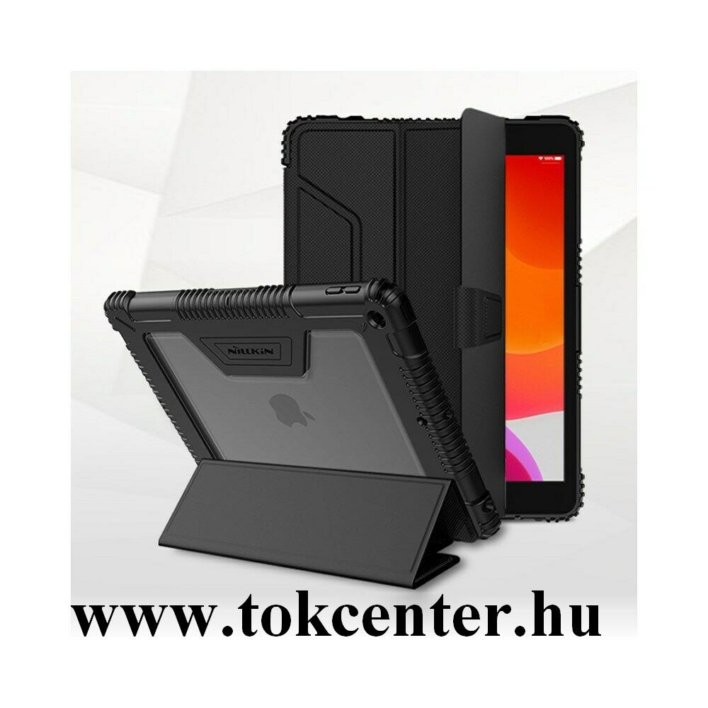 Apple IPAD 10.2 (2019) / Apple IPAD 10.2 (2020) NILLKIN BUMPER műanyag telefonvédő (aktív flip, szilikon keret, közepesen ütésálló, asztali tartó funkció) FEKETE