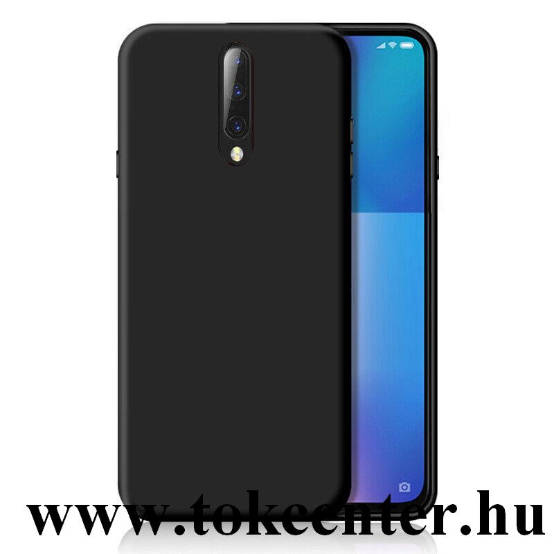 OnePlus 7 Pro Szilikon telefonvédő (fényes keret) FEKETE