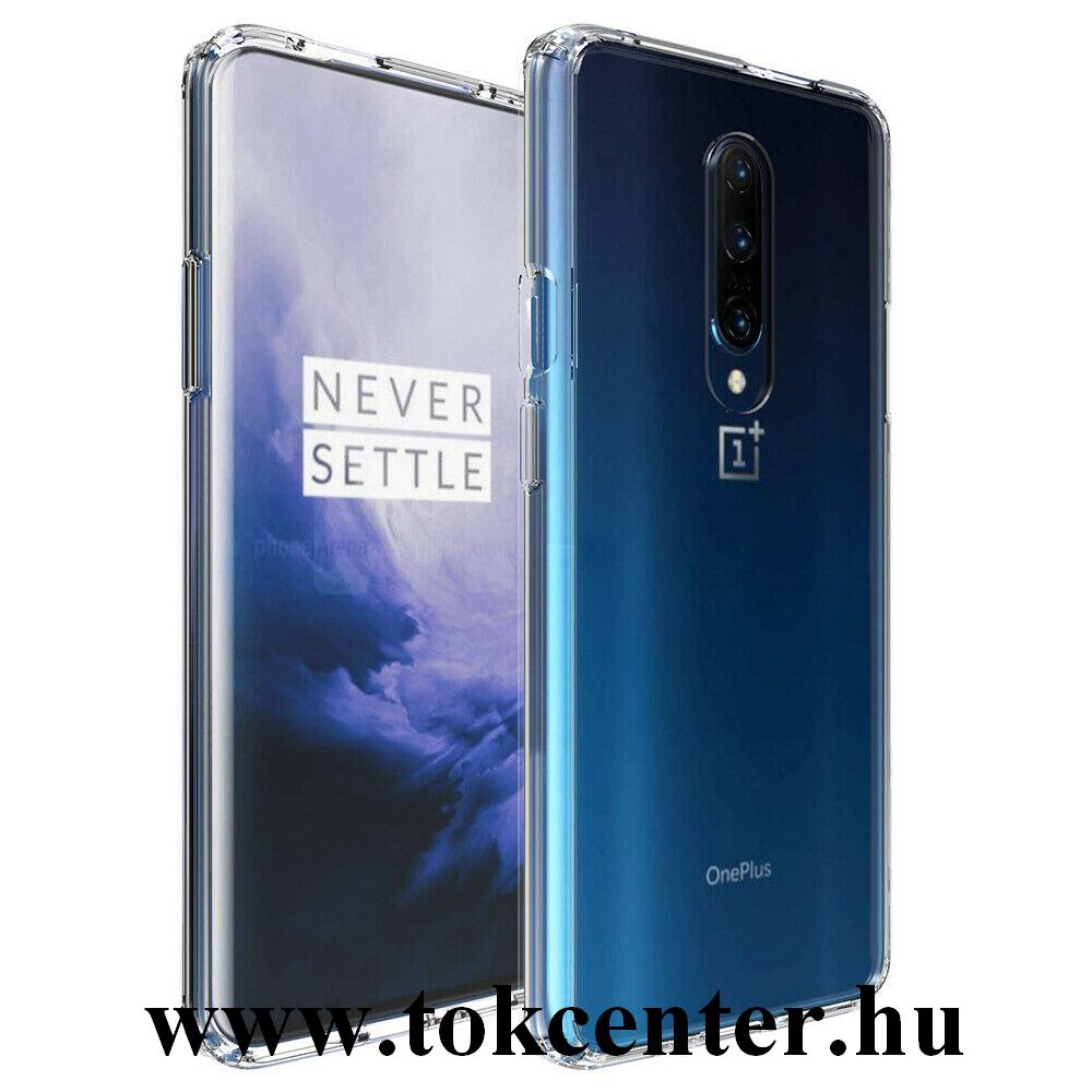 OnePlus 7 Pro Szilikon telefonvédő (közepesen ütésálló, légpárnás sarok) ÁTLÁTSZÓ