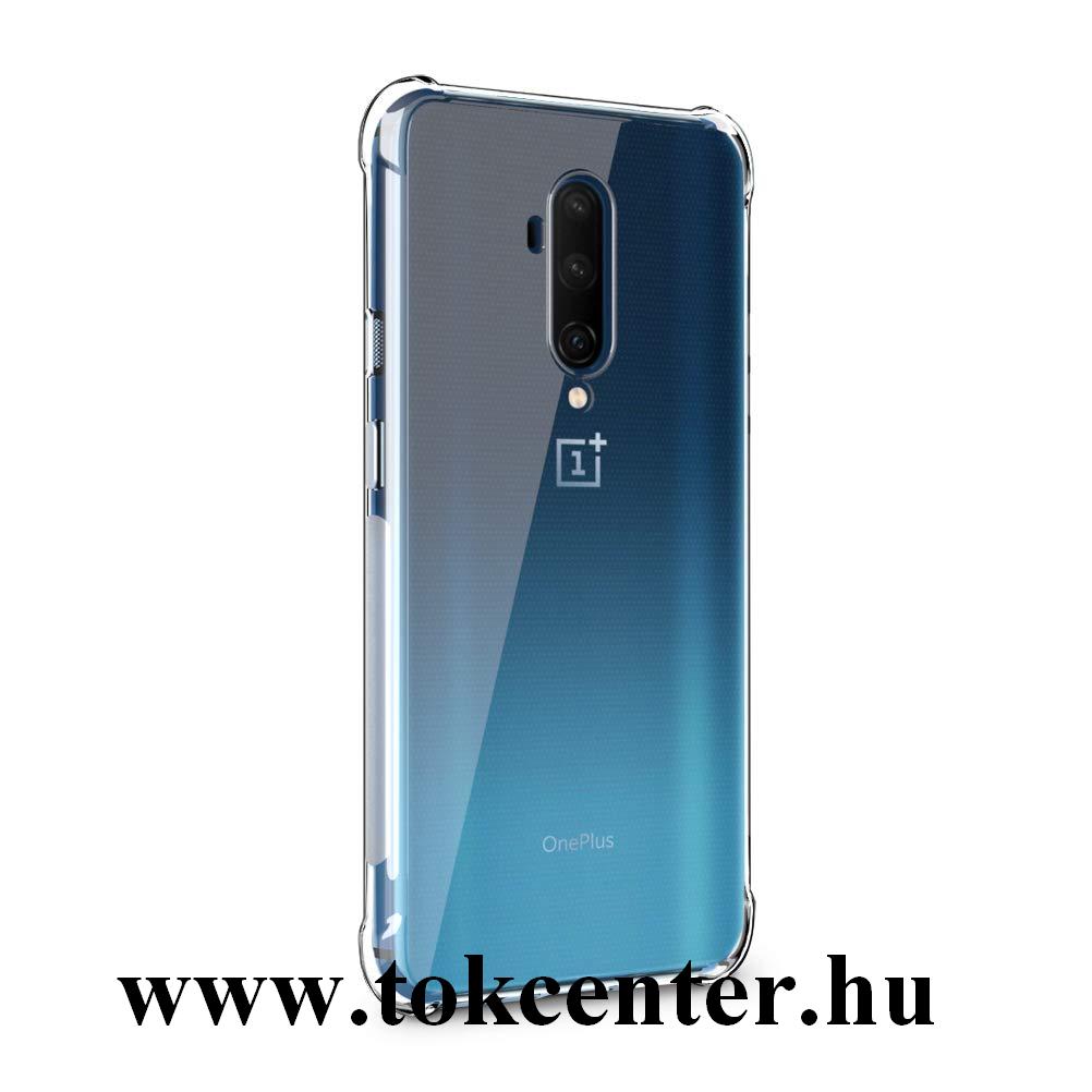 OnePlus 7T Pro Szilikon telefonvédő (közepesen ütésálló, légpárnás sarok) ÁTLÁTSZÓ