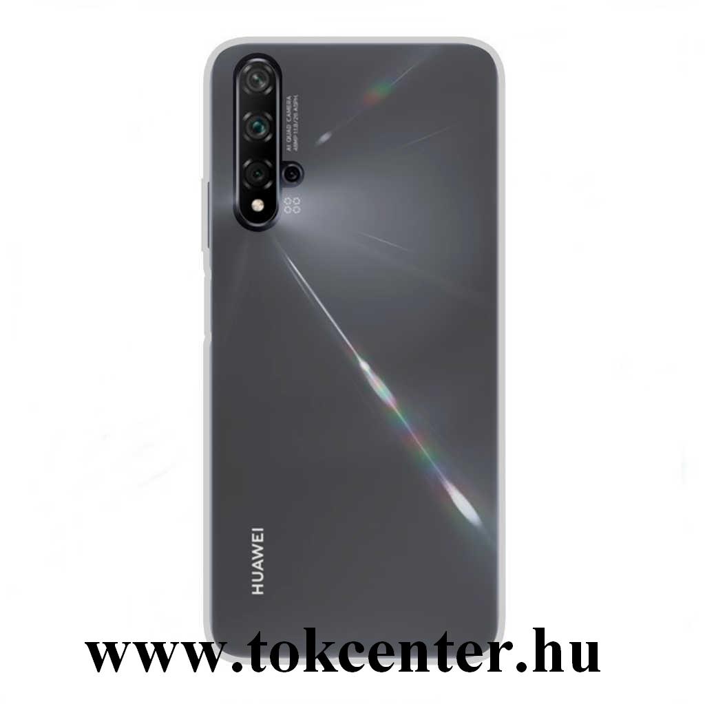 Honor 20 / Huawei Nova 5T Műanyag telefonvédő (gumírozott) ÁTLÁTSZÓ